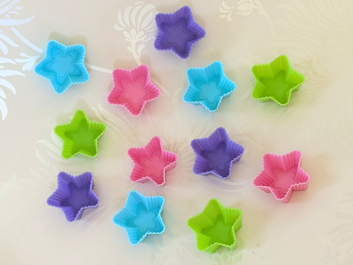 Mini star silicone moulds - silicone,