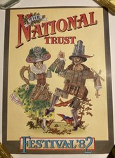 Vintage 1982 Poster For The National Trust Festival  41cm X 30cm Rare