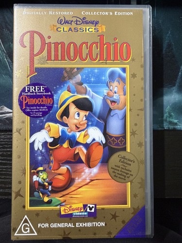 Pinocchio vhs disney - vhs,