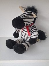 Manhattan Toy Company Zebra Plush. Approx 6" Sitting. Used