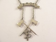 Victorian Armorial Silver WINE LABEL -  PORT. c1850 - Crossed Axe