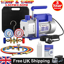 Air Vacuum Pump HVAC Refrigeration AC Manifold Gauge Set R134a R22 R12 R502 Kit