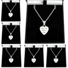 Engraved Heart Necklace,Any Engraving. Personalised Jewellery For Woman or Girl
