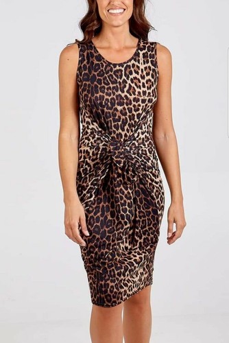 Ladies leopard print drape - ladies,