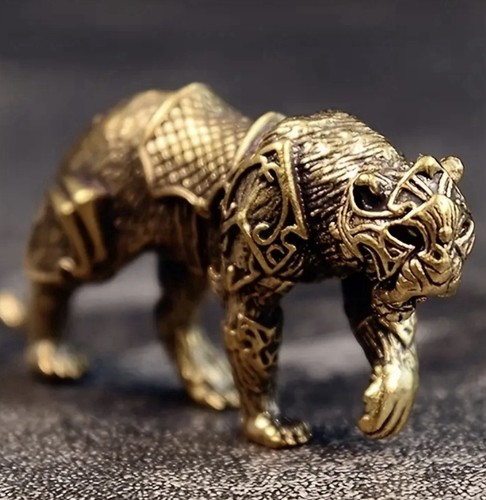 Brass figurine tiger in - figurine,