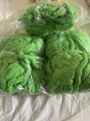 Green jumbo chunky wool - green,