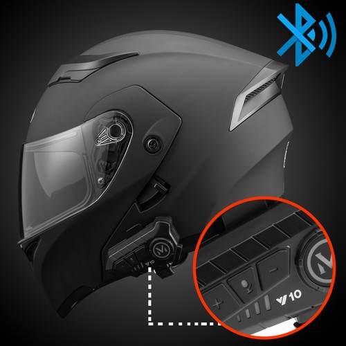 Dual visor flip bluetooth - dual, up