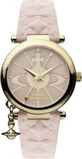 vivienne westwood orb II VV006PKPK pink leather ladies gold 32mm watch