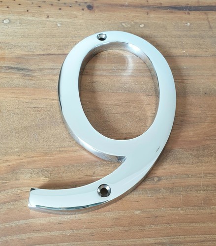 Polished chrome door numbers - chrome,