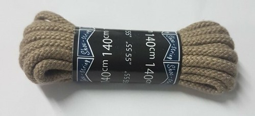 Round cord shoe laces taupe - round,