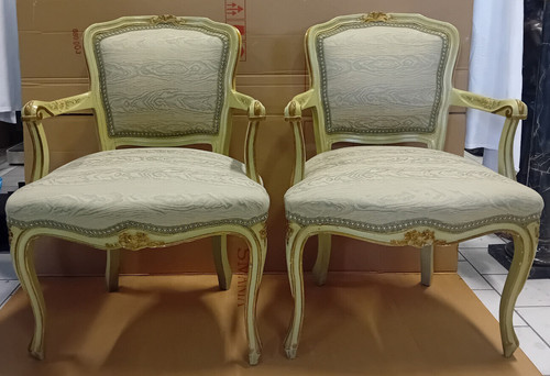 Pair luigi xvi lacquered - pair, of