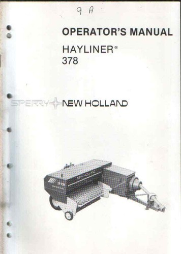 New holland baler 378 hayliner - new,