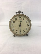 Estyma Vintage Alarm Clock Brass Filigree Wind Up Clock Mechanical  Germany H12