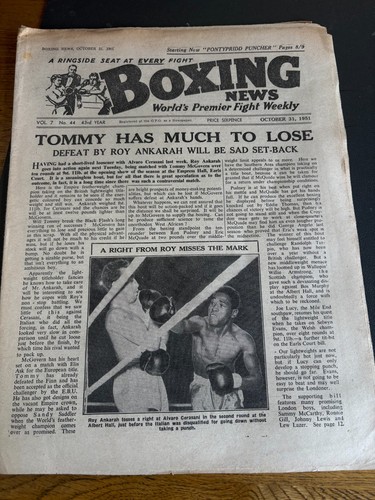 Boxing news oct 31st 1951 - news,