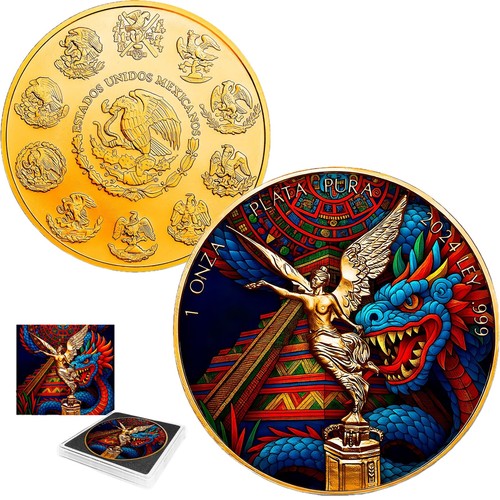 New 1oz mexican libertad - new, aztec