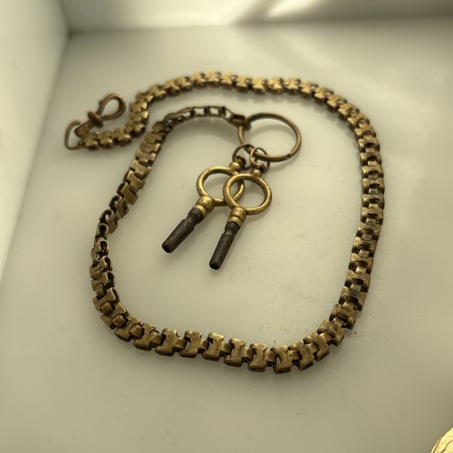 Vintage brass pocket watch - brass,