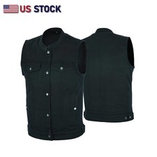 Men SOA Denim Black Vest Club