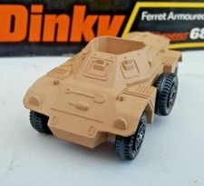 DINKY FERRET ARMOURED CAR SAND No 680 - SEE IMAGES & DESCRIPTION