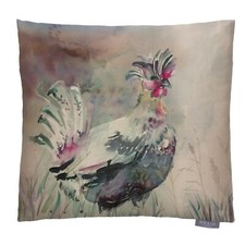 Flocky Hen 43x43cm Cushion Cover | Voyage Fabric | Chickens | Farm life | Print
