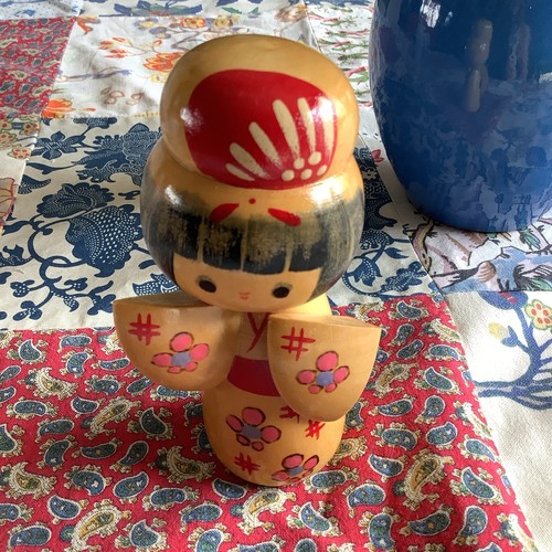 Wooden kokeshi doll vintage - wooden,