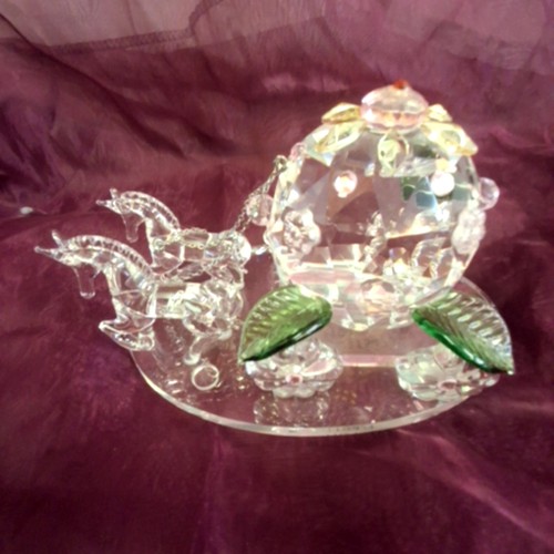Crystal glass pumpkin - crystal,
