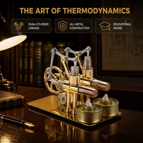Twin cylinder stirling engine - twin,