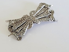 Vintage Art Deco silver tone