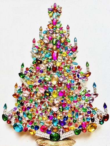 Rhinestone christmas tree - christmas,