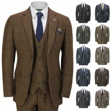 Mens 3 Piece Tweed Suit