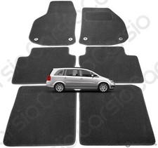 for Vauxhall Zafira B MK2 06 - 11 Tailored Black Car Mats Carpets 6pc W/ Clips