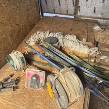 Electric fence tape-battery energiser-handles-posts