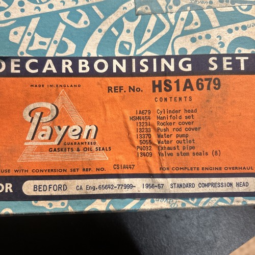 Bedford 1956 gasket - 1956-57, set