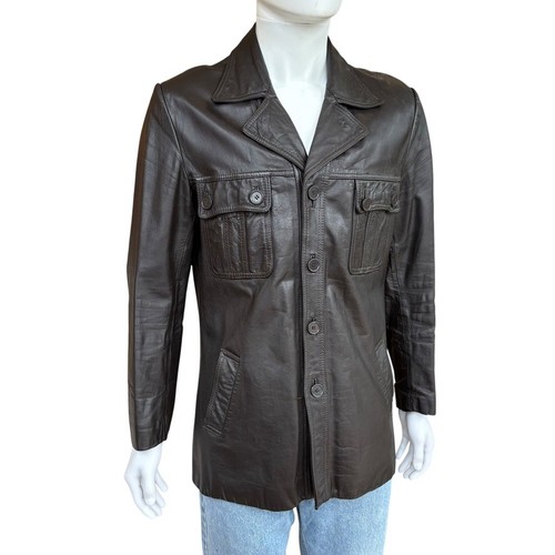 1960s mod style brown leather - 1960s,