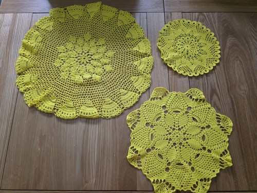Vintage yellow crochet - vintage,