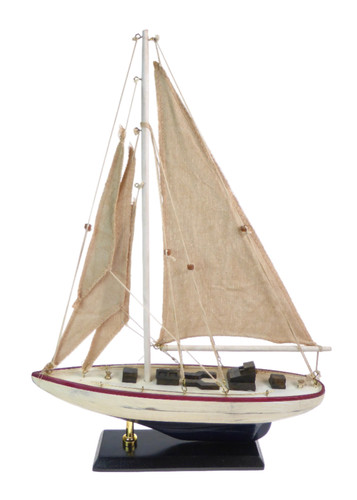 Rustic yacht with fabric sails - yacht,