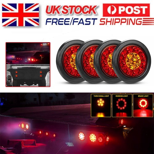 Round led rear tail - 4x,