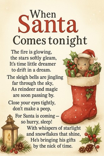 When santa comes tonight - comes,