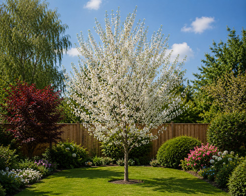 Prunus snow goose cherry - snow,