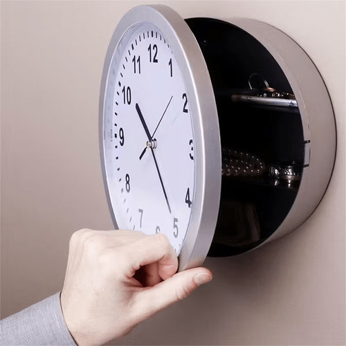 Wall clock with hidden - clock,