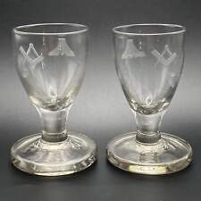 Pair of Masonic Firing Glasses