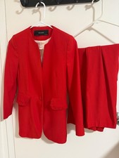 Zara Basic women red pant suit