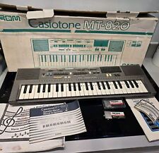 Vintage Casio Casiotone MT-820 Keyboard Melody Guide w/ 2 X ROM Packs & Adapter 