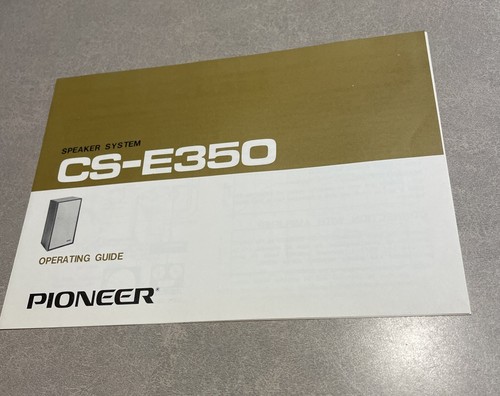 Pioneer e350 speaker - cs-e350, system