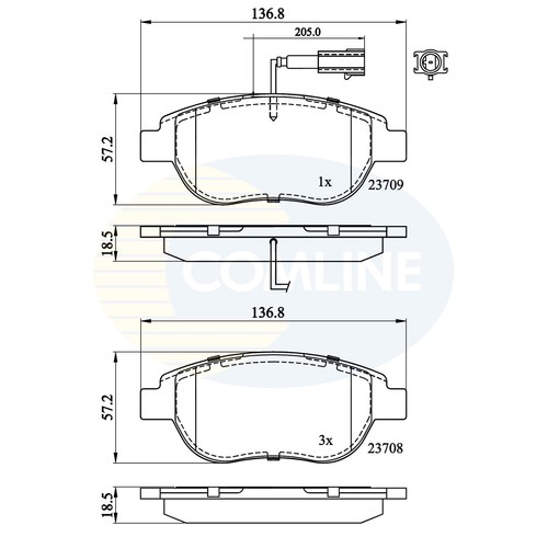 Brake pads set for fiat - brake,