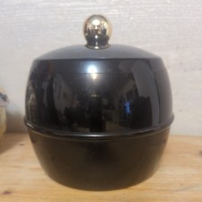 Vintage Insulex  Black Plastic Ice Bucket with Lid