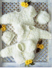 Knitting pattern copy 2333.  Baby loopy cardigans sweater hat.  16-24" chest. DK