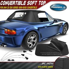 Black Convertible Soft Top With Plastic Window for BMW Z3 E36 96-02 54318411121
