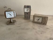 Joblot 3 Novelty Miniature Clocks Vintage Sputnik TV Mobile Phone Microwave Oven