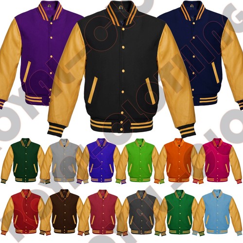 Varsity jacket real leather - real,