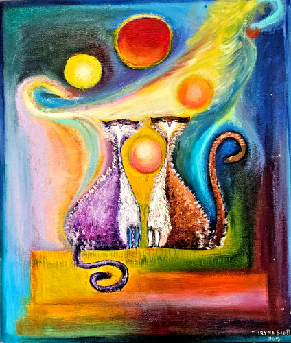 Original signed portrait oil